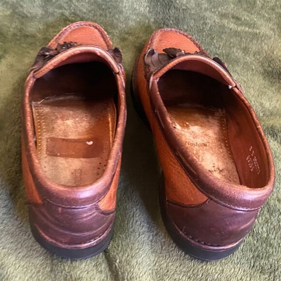 Allen Edmonds Men's Nashua Loafer Shoes Size 8D Brown Leather Tasseled Moc Toe - Picture 10 of 13